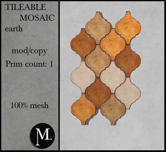Monsterrat. Tileable mosaic Earth
