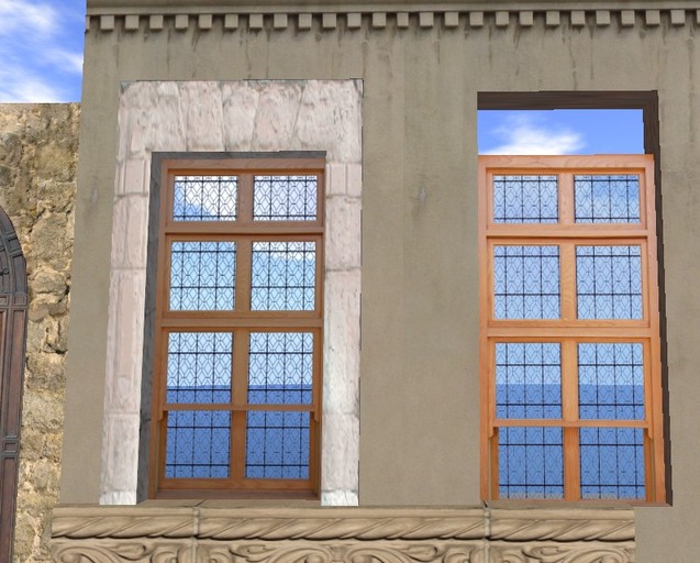 Ornamental Wood Sash Window plus Texture Set - Copy Mod Transfer 1312