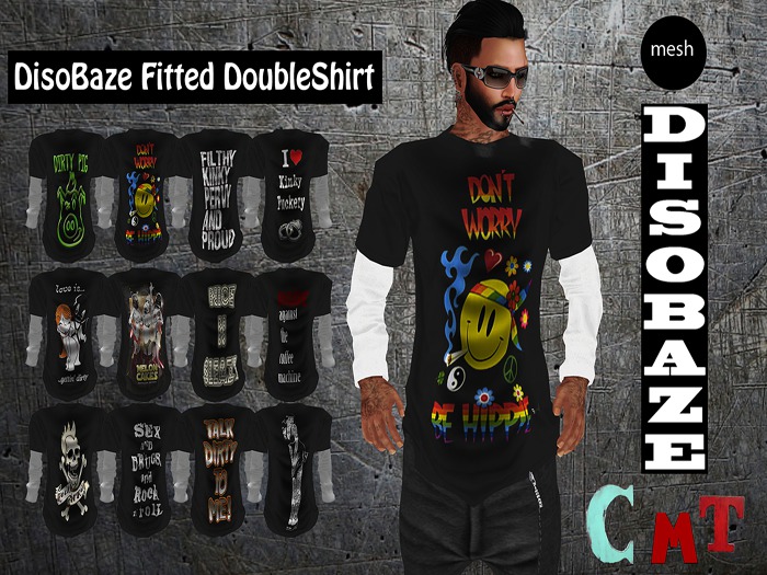 DisoBaze Fitted DoubleShirt Rage Black