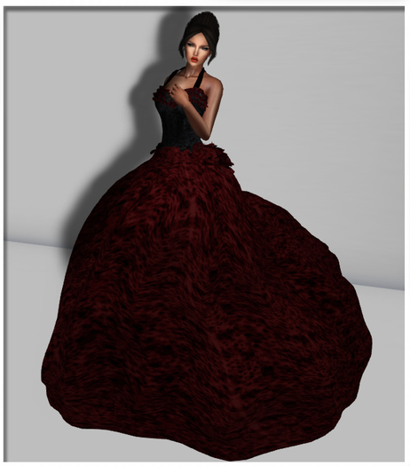 B&C Woman fashion- Feather gown