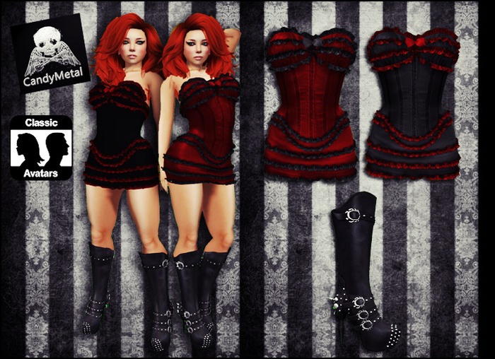 ~CandyMetal~ Rose Black Outfit
