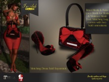 Invidah* Raya Heels & Purse RED (slink & maitreya compatible)