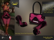 Invidah* Raya Heels & Purse PINK (slink & maitreya compatible)