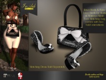 Invidah* Raya Heels & Purse WHITE (slink & maitreya compatible)