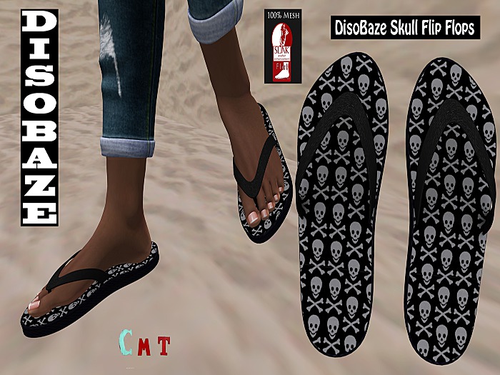 DisoBaze Skull Flip Flops