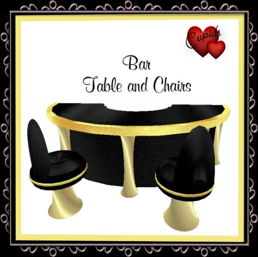 Gold Bar table and Chairs