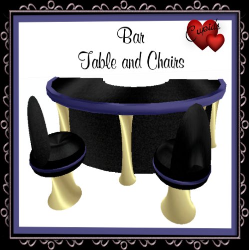 Navy Bar table and Chairs