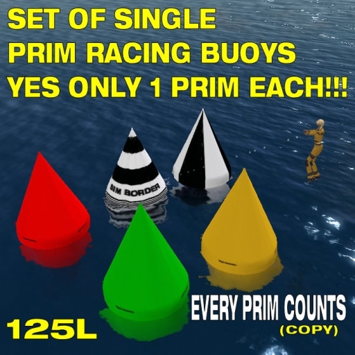 SET OF SWB SINGLE PRIM RACING BUOYS - Boats yacht racing boat water race courses
