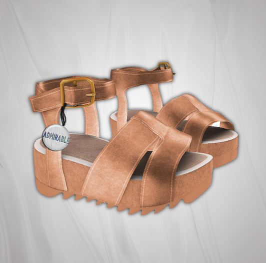Admirable. Leather Platforms (Nude)
