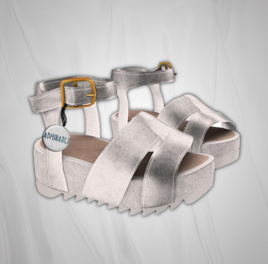 Admirable. Leather Platforms (White)