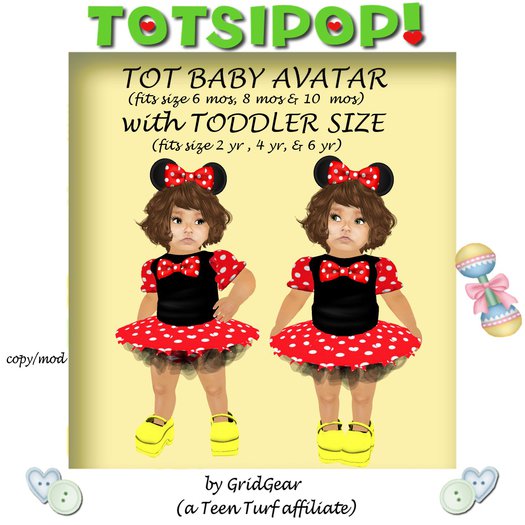 TOTSIPOP! Set of Two Mousie set