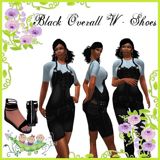 1- S.M.C Nijah Black Overall Set