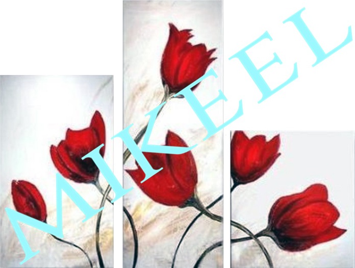 FLORES ROJAS TRES MEDIDAS