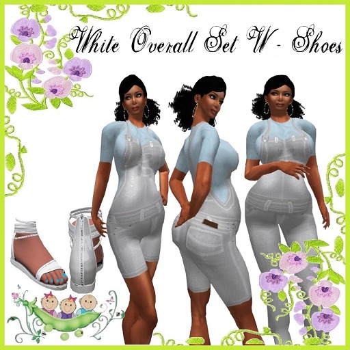 1- S.M.C Nijah White Overall Set