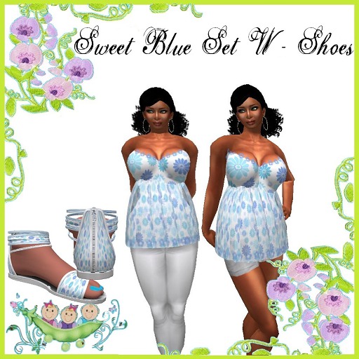1- S.M.C Sweet Flower Set Blue