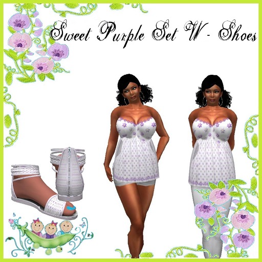 1- S.M.C Sweet Flower Set Purple