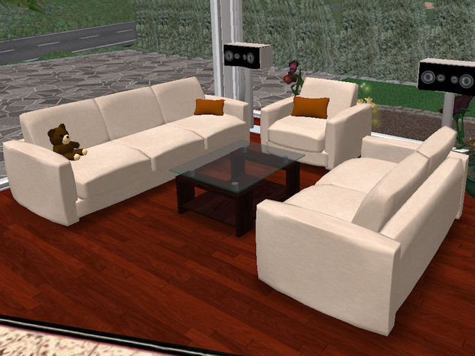 Leather Sofa Set sculpted