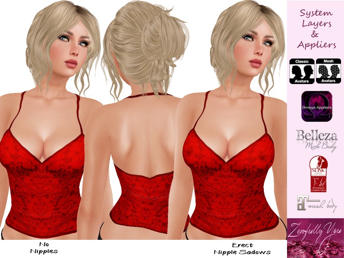 [ZY] Lace Cami - Red