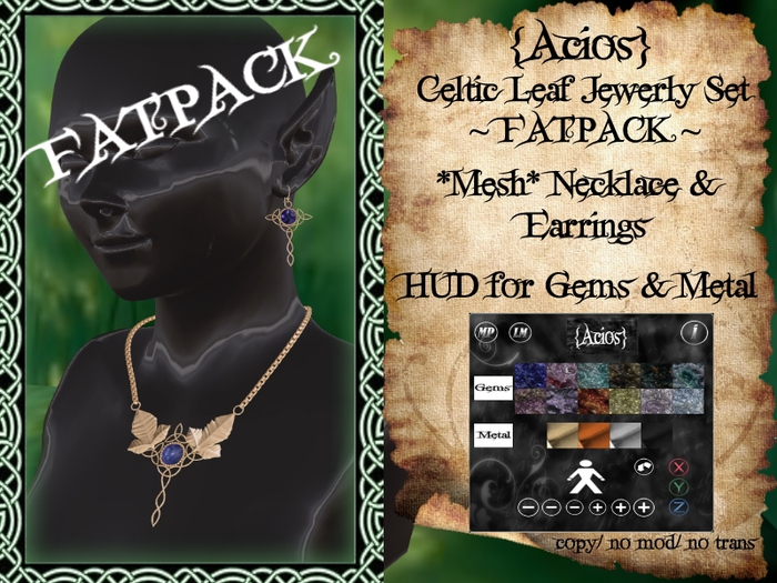 {Acios} Celtic Leaf Jewerly Set ~FATPACK~