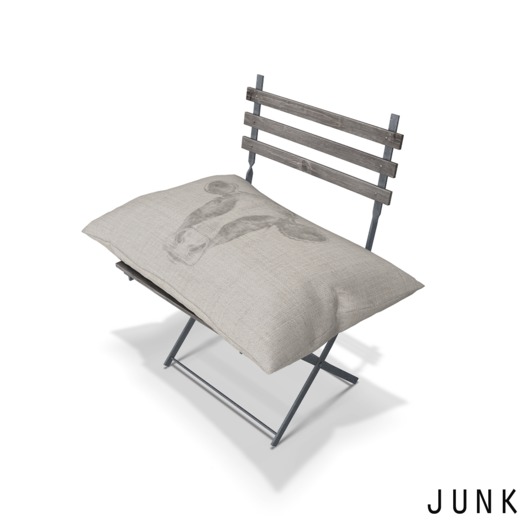 junk. pillow chair. cow.
