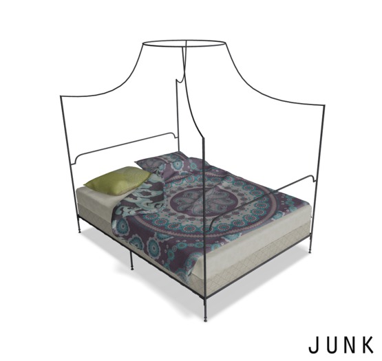 junk. willa boho metal bed.
