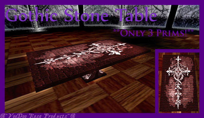 @~VooDoo Rose Furniture~@ Gothic Cross Table