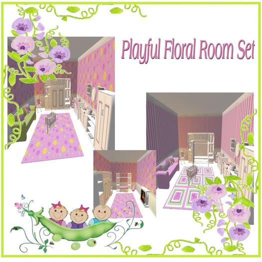 Playful Floral Room Set pink