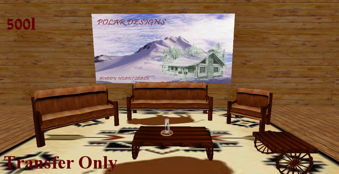 Rustic Coffee Furniture Set