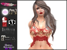 Bonita - Scallope Top Red Cream