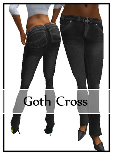 Faded Goth Buckled Jeans