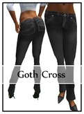 Faded Goth Buckled Jeans