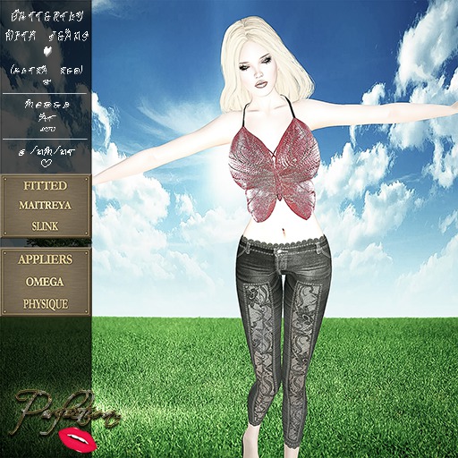 Perfection ~ Butterfly W/Jeans (Ultra Red)*