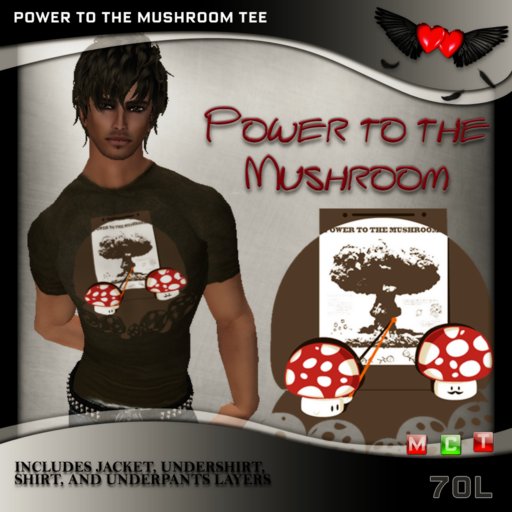 .:[AMAME]:. Power To The Mushroom Tee