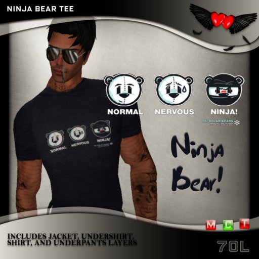 .:[AMAME]:. Ninja Bear Tee