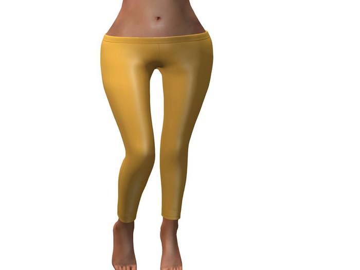 Alice Leather Legging - Yellow