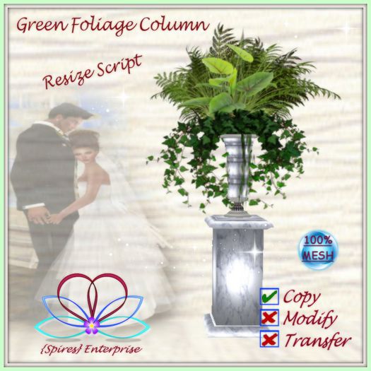 {SE} Green Foliage Column {MESH}
