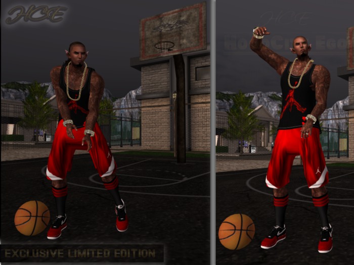 Jordan Tank & Shorts - Blaq/Red