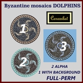 Byzantine mosaics DOLPHINS - textures