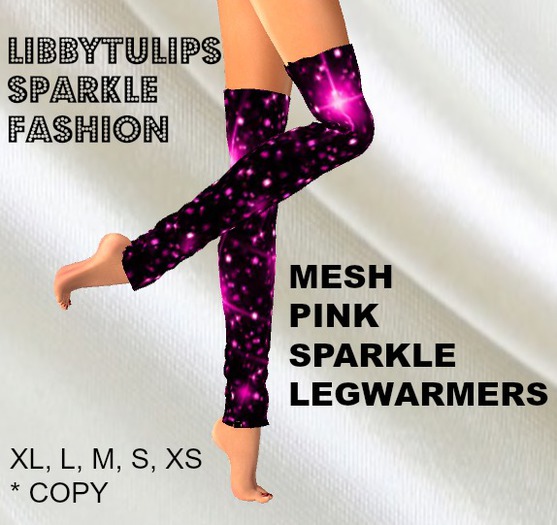 * Pink Sparkle LegWarmers - Mesh