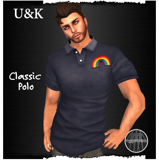 Ubercrummy & Kitsch - Pride Polo (navy)
