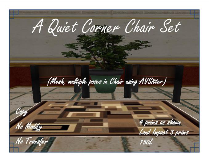 A Quiet Corner Chair Set