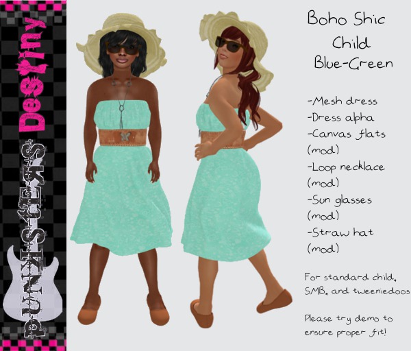 *PD* Boho Shic Child Blue/Green