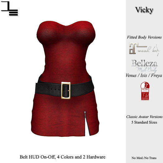DE Designs - Vicky - Red Leather