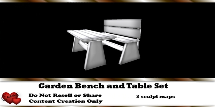 Sculpted Garden Bench & Table 