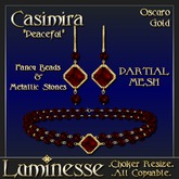 Luminesse Casimira Oscuro Gold Choker Set PMESH-Wear To Unpack