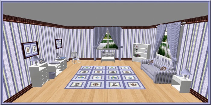 Nautical Baby Room Set White 1