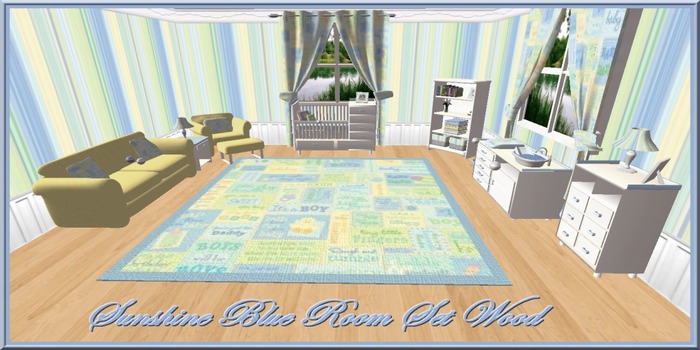 Sunshine Blue Baby Room Set