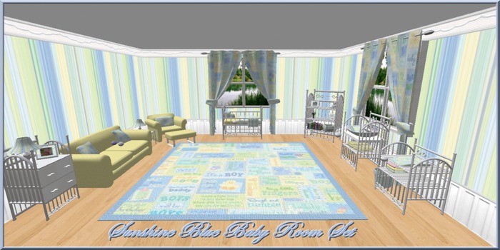 Sunshine Blue Baby Room Set Iron