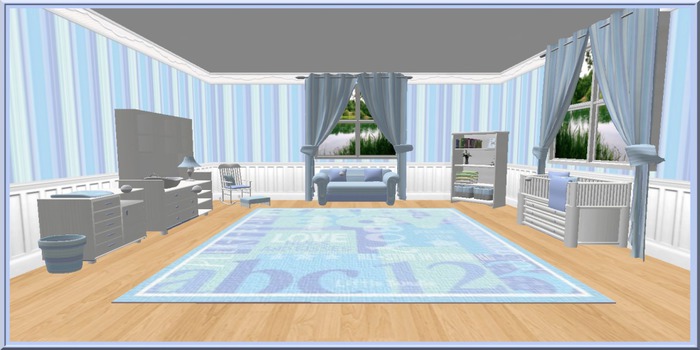 Early Morning Blue Baby Room Set