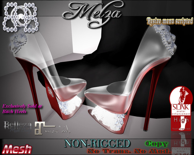 !!BHB!! {MELZA}GIRL'S BEST FRIEND HEELS V1 (slink, belleza , maitreya, resize)